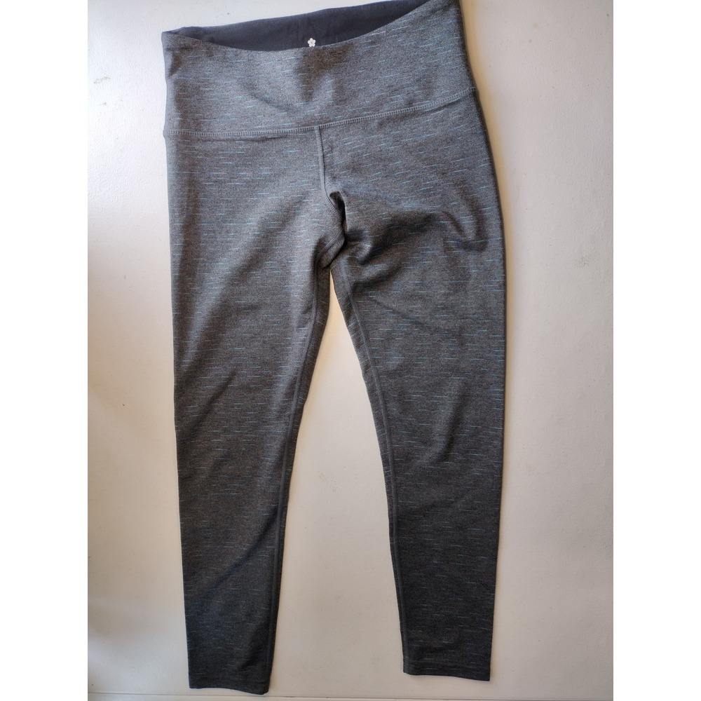 Tuff Athletics Womens Gray Space‎ Dye Activewear Leggings Zip Pocket size small